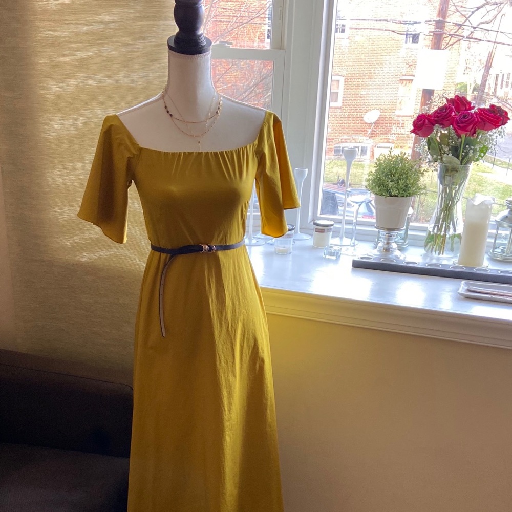 Zara Woman Long Off Shoulder Dress